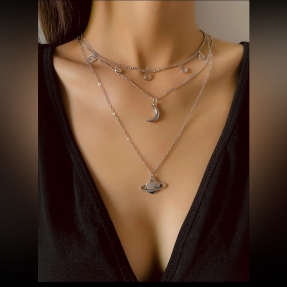 Kathrono Jewelry Awesome Triple Layered Crescent Moon